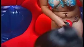 湯たんぽは、お尻に彼女の猫と指を刺します ...